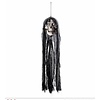 Horroraccessoires: Schädel mit langem Haar 70cm