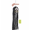 Horroraccessoires: Schädel mit langem Haar 70cm