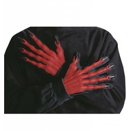 Karnevalszubehör: Handschuhe 3D Teufel