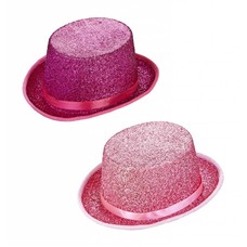 Faschings-accessoiren Lurex Hüte in rosa und hell rosa