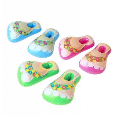 Faschings-accessoires: Hawaii-slippers aufblasbar in 3 Farben