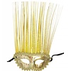 Faschings-maske in gold mit holografischen Fühlern