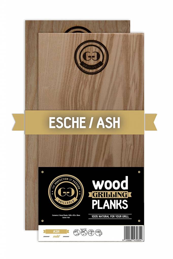 Grillgold Räucherbrett Wood Grilling Planks 2er Set Esche