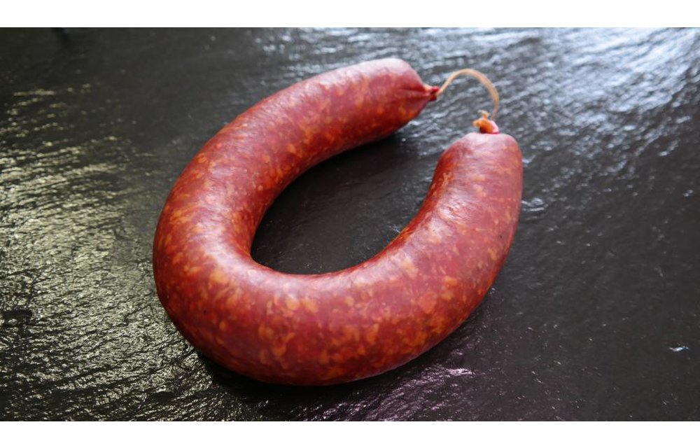 Rinderwurst im Ring frisch geräuchert