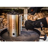 Grillfürst Grillhandschuhe / 1 Paar in Leder - Größe L