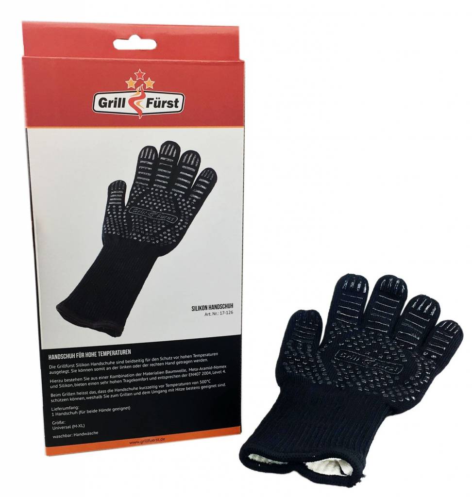 Grillfürst Grillhandschuh Silikon / Aramid (M-XL)