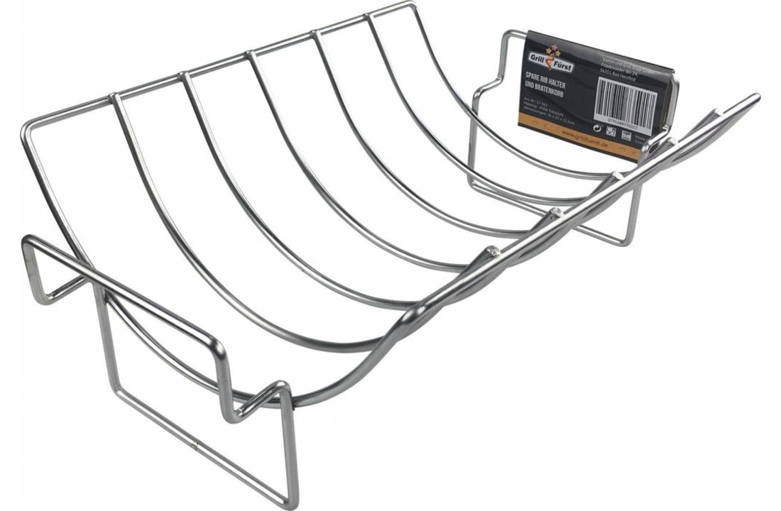 Grillfürst 2in1 Rippchenhalter und Bratenkorb Edelstahl