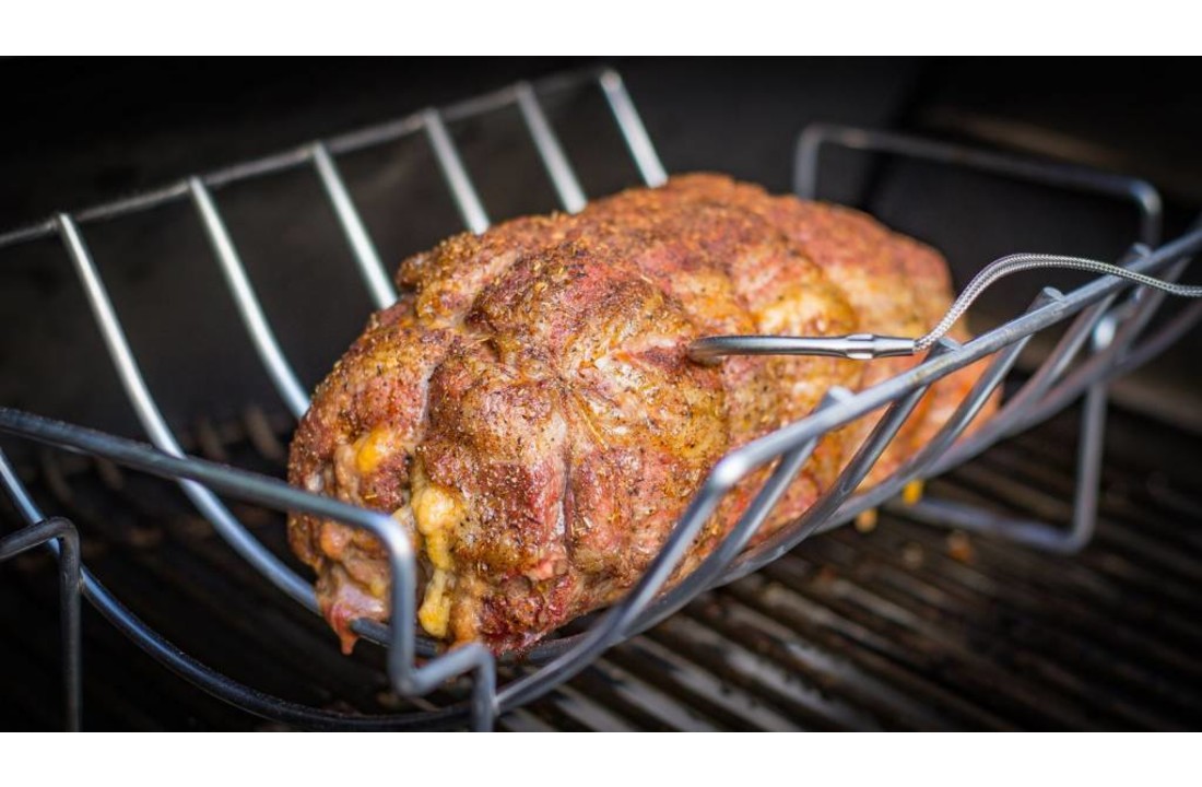 Grillfürst 2in1 Rippchenhalter und Bratenkorb Edelstahl