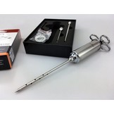 Grillfürst Profi Marinierspritze aus Edelstahl und Chrome