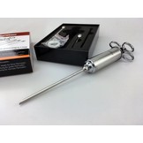 Grillfürst Profi Marinierspritze aus Edelstahl und Chrome