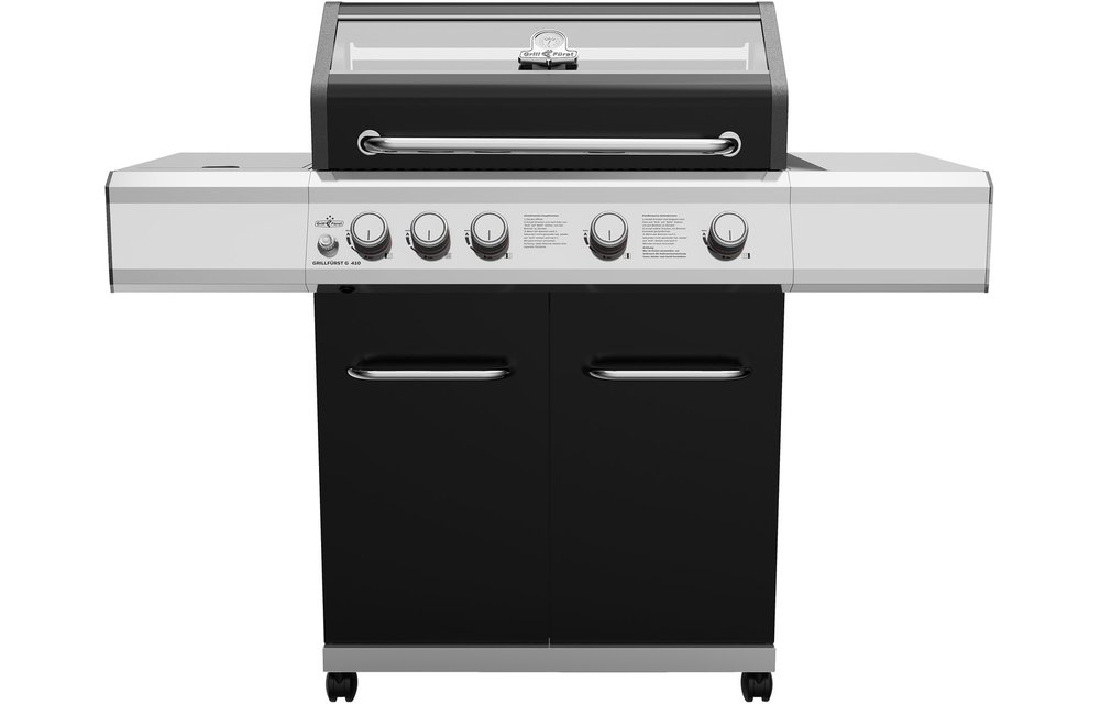Grillfürst G410E 4-Brenner Gasgrill mit Hochtemperaturbrenner und Edelstahl Rosten