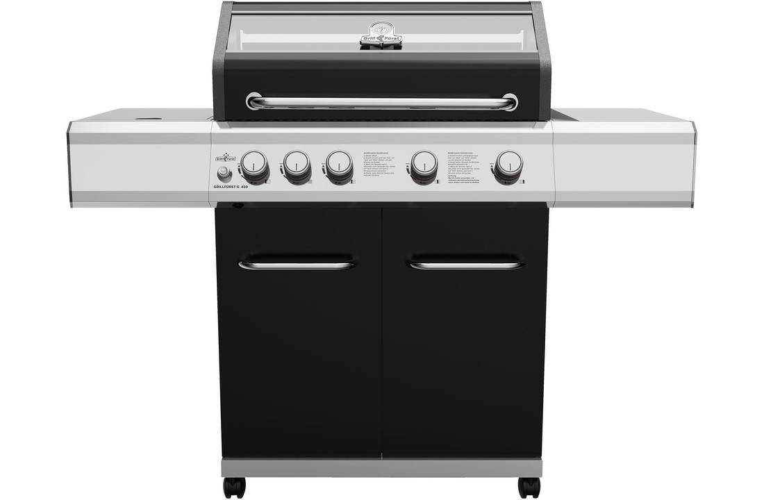 Grillfürst G410E 4-Brenner Gasgrill mit Hochtemperaturbrenner und Edelstahl Rosten