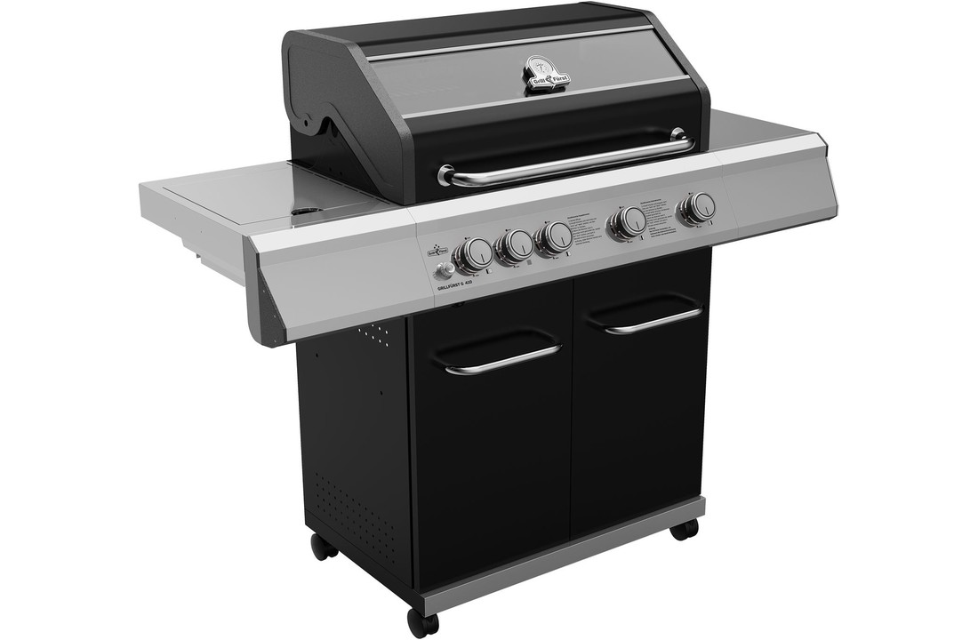 Grillfürst G410E 4-Brenner Gasgrill mit Hochtemperaturbrenner und Edelstahl Rosten