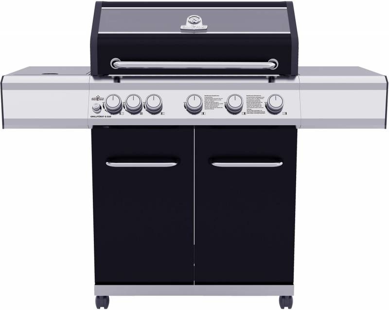 Grillfürst G510E 5-Brenner Gasgrill mit Hochtemperaturbrenner und Edelstahl Rosten