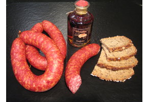Bratwurst im Ring "Knackwurst" geräuchert