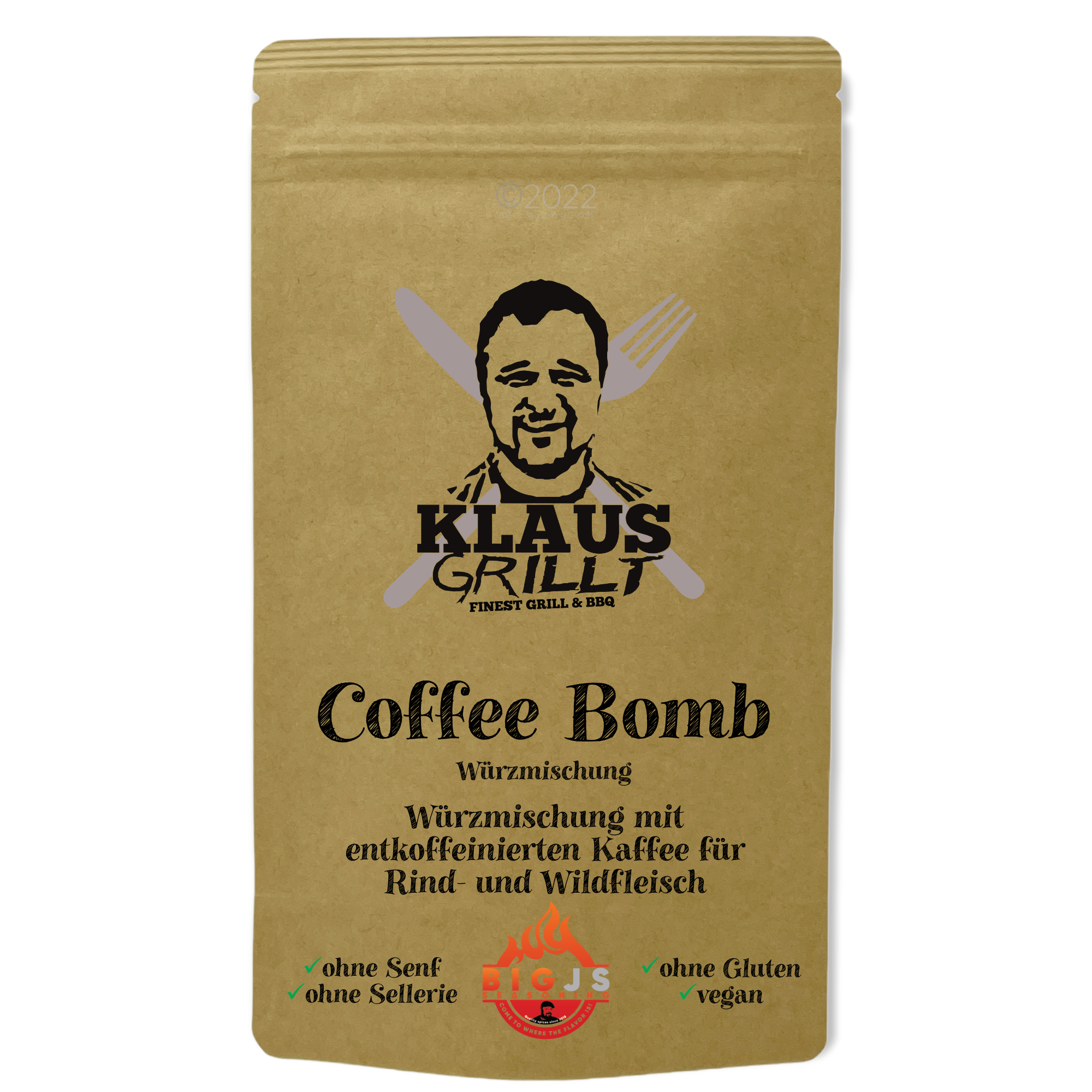 KLAUS GRILLT Coffee Bomb Rub 250 g Beutel