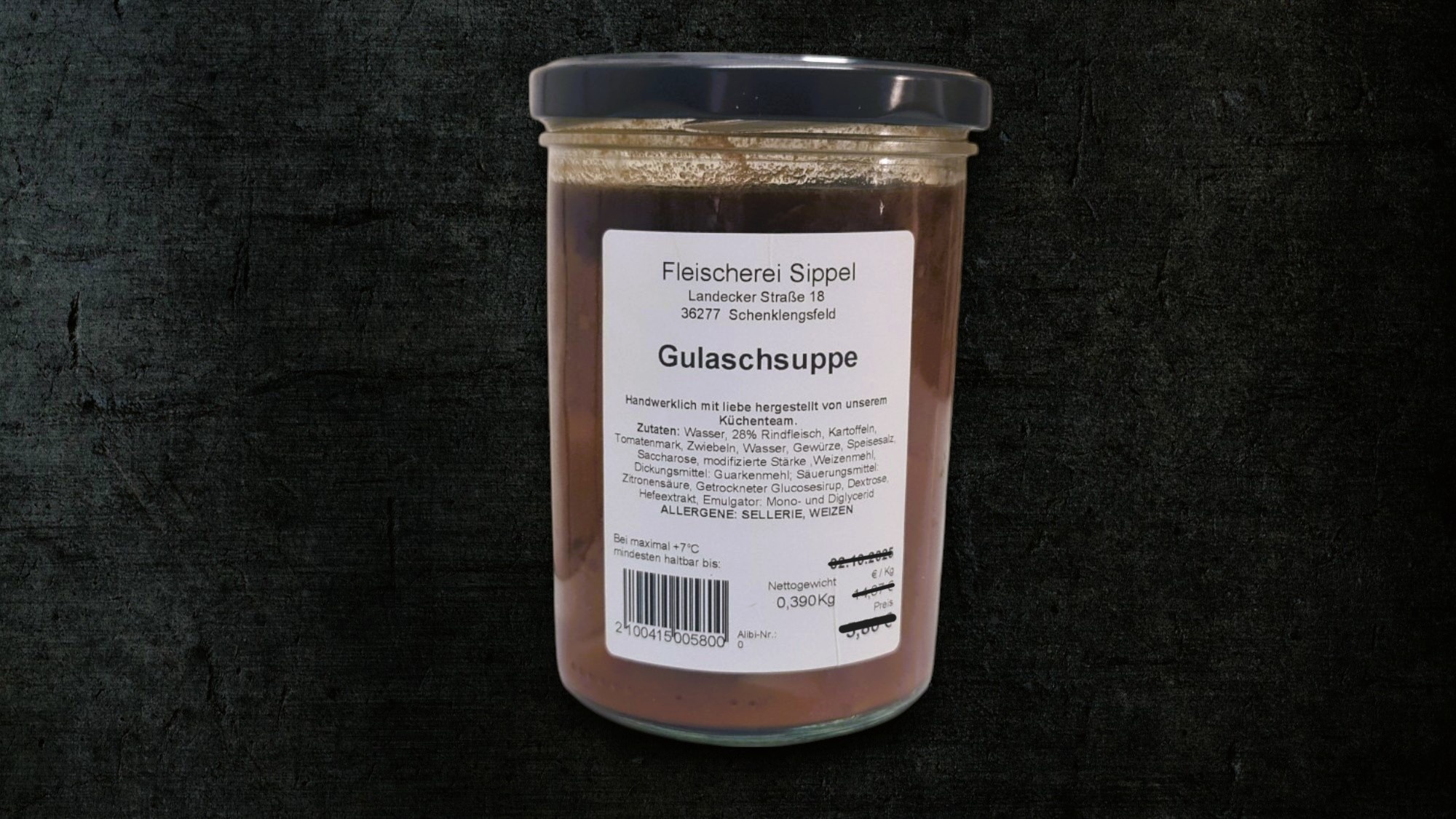 GULASCHSUPPE IM GLAS - ALS FERTIGGERICHT
