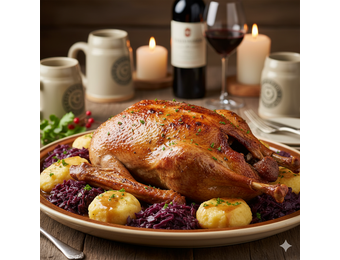 Weihnachtsente  fertig gebraten