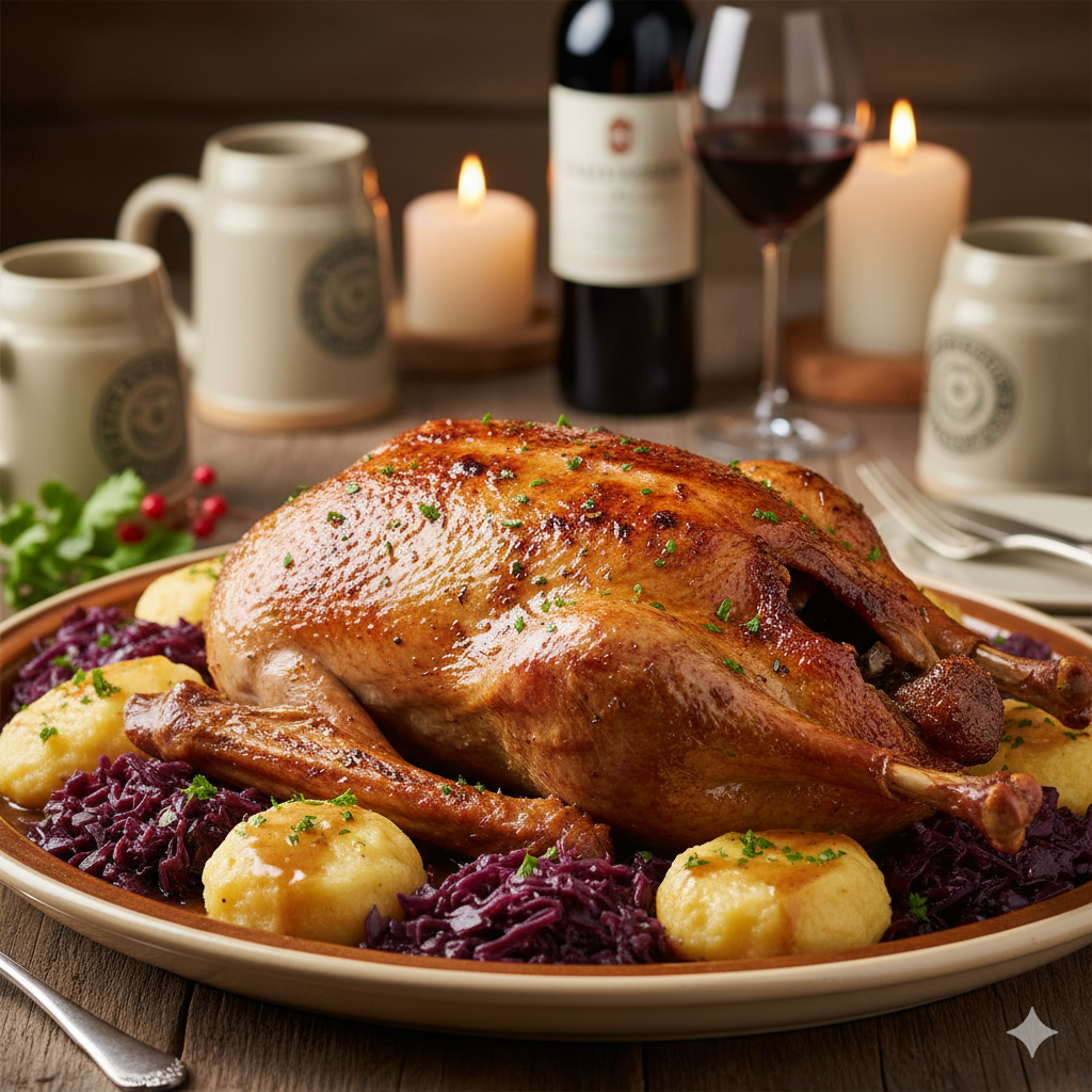 Weihnachtsente  fertig gebraten