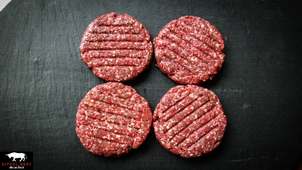 RINDER BURGER PATTIES / ORIGINAL 100% BEEF 4 x 200g