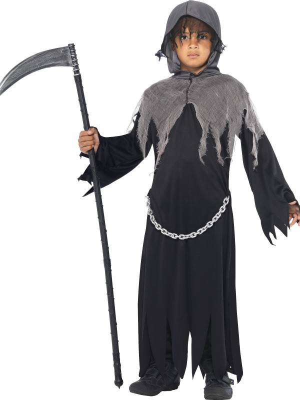 "Magere Hein-kostuum voor kinderen Halloween - Kinderkostuums - 122/134"