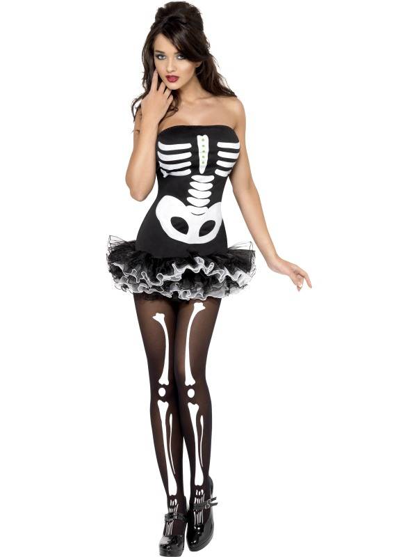 Sexy halloween skelet kostuum voor dames - Verkleedkleding - Medium (40-42)