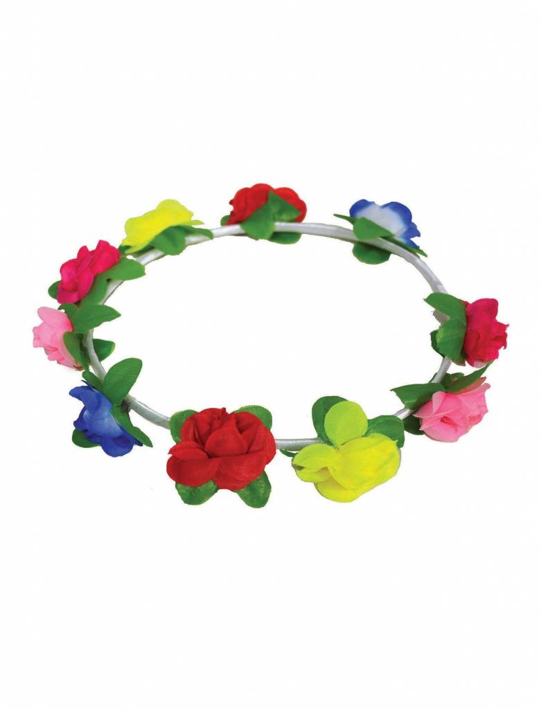 Hawaiiaanse bloemen hoofdband voor volwassenen - Verkleedattribuut