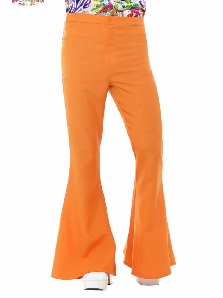 Jaren 80 & 90 Kostuum | Oranje Disco Broek Wijde Pijpen Man | XL | Carnaval kostuum | Verkleedkleding