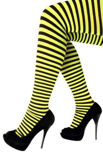 Panty streep geel/zwart one size