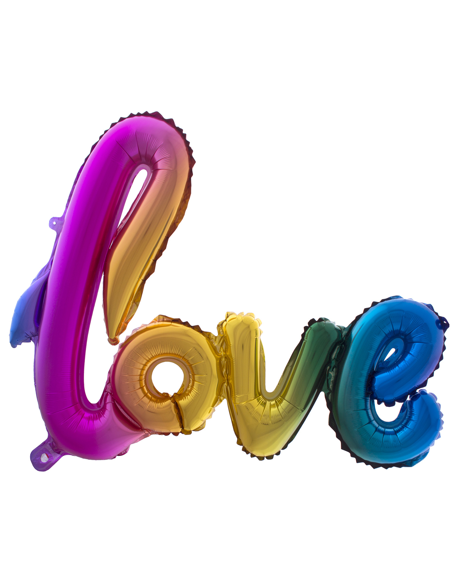 Mooie folie ballon LOVE met gekleurde letters