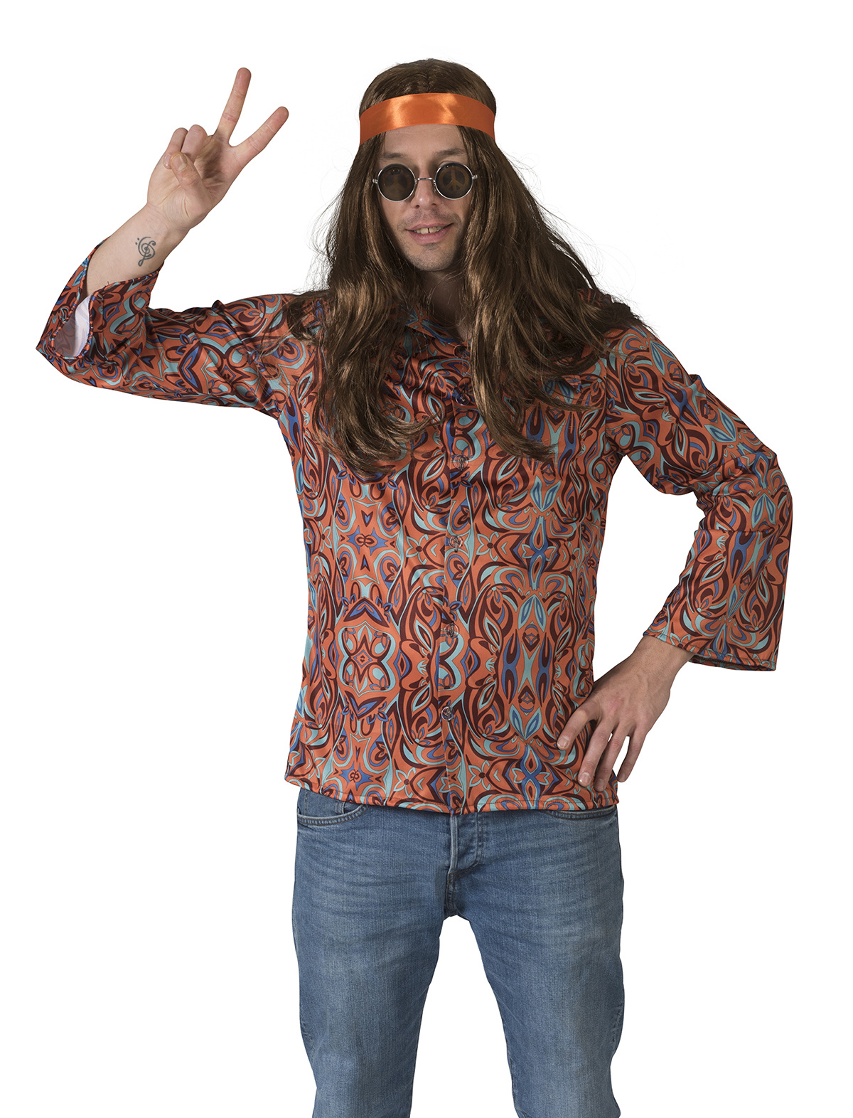 70's Hippie Blouse Orlando - Maat 52/54