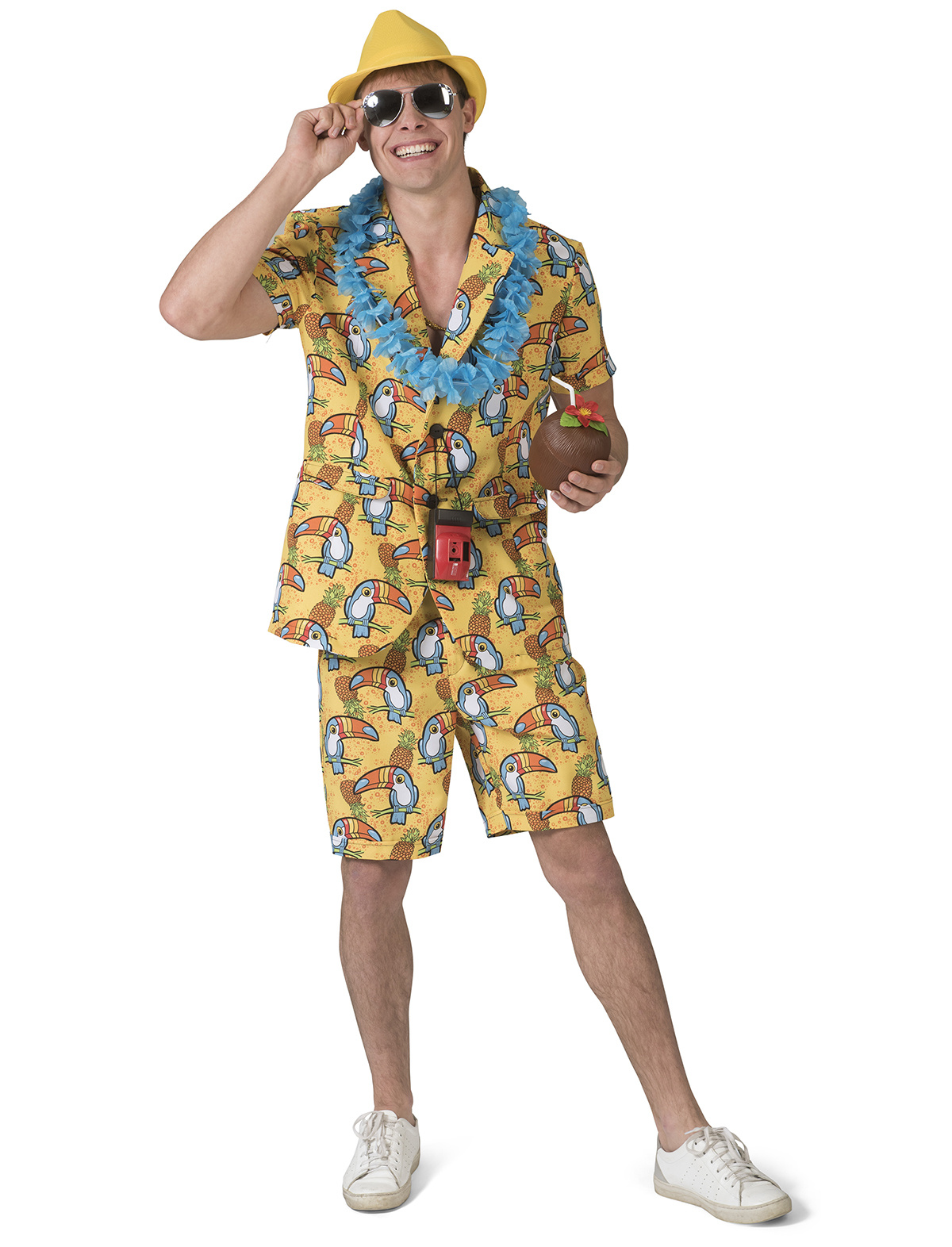 Overeenkomstig met aantrekken werkzaamheid Hawaii kostuum Toekan heren - e-Carnavalskleding