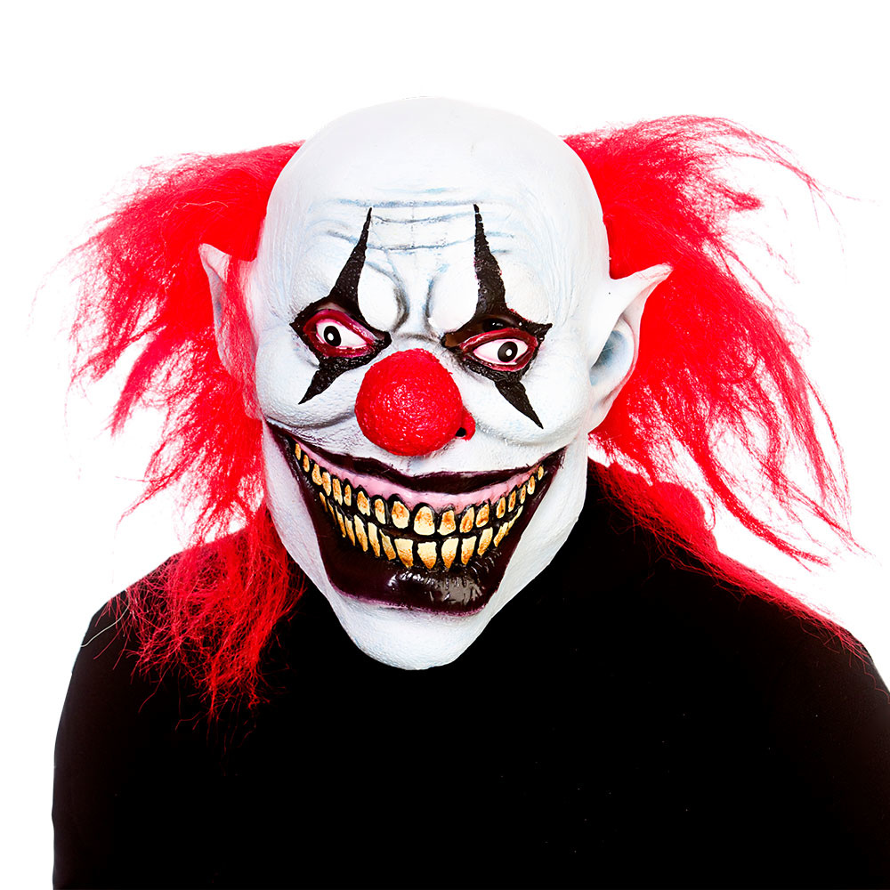 Schuldenaar Depressie Opvoeding Masker griezel clown Berry met grote mond latex - e-Carnavalskleding