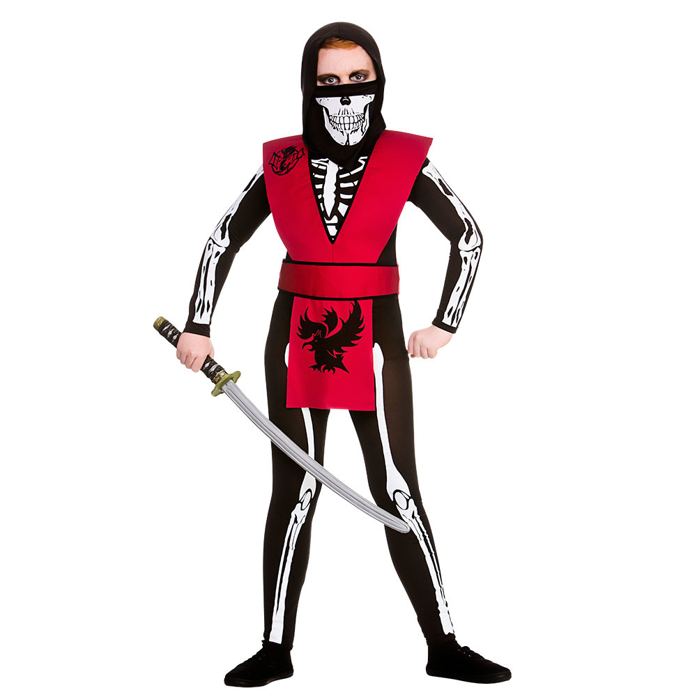 Ninja skeleton kostuum Max kinderen