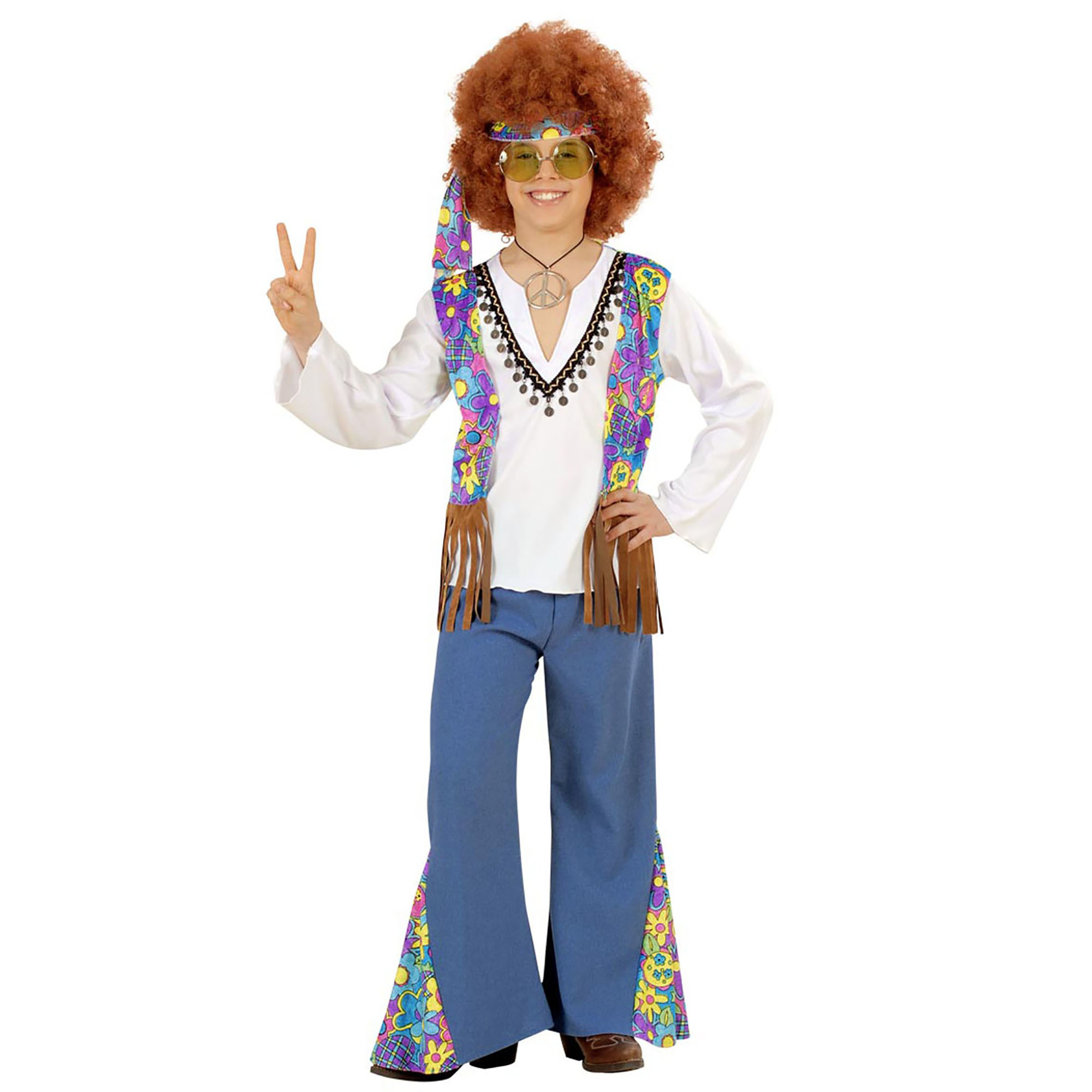 genade Mededogen Stuiteren Carnavalspak kinderen: Hippie jongen Woodstock Jean - e-Carnavalskleding