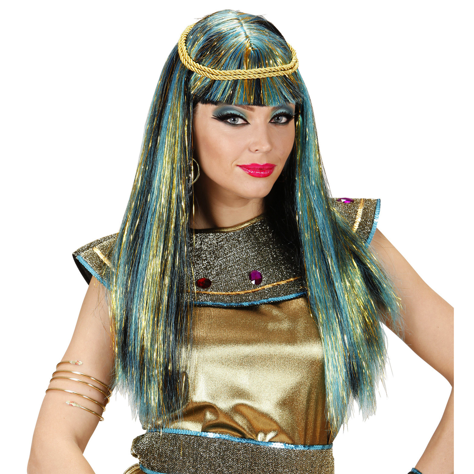 Carnavalspruik: Cleopatra pruik voor carnaval
