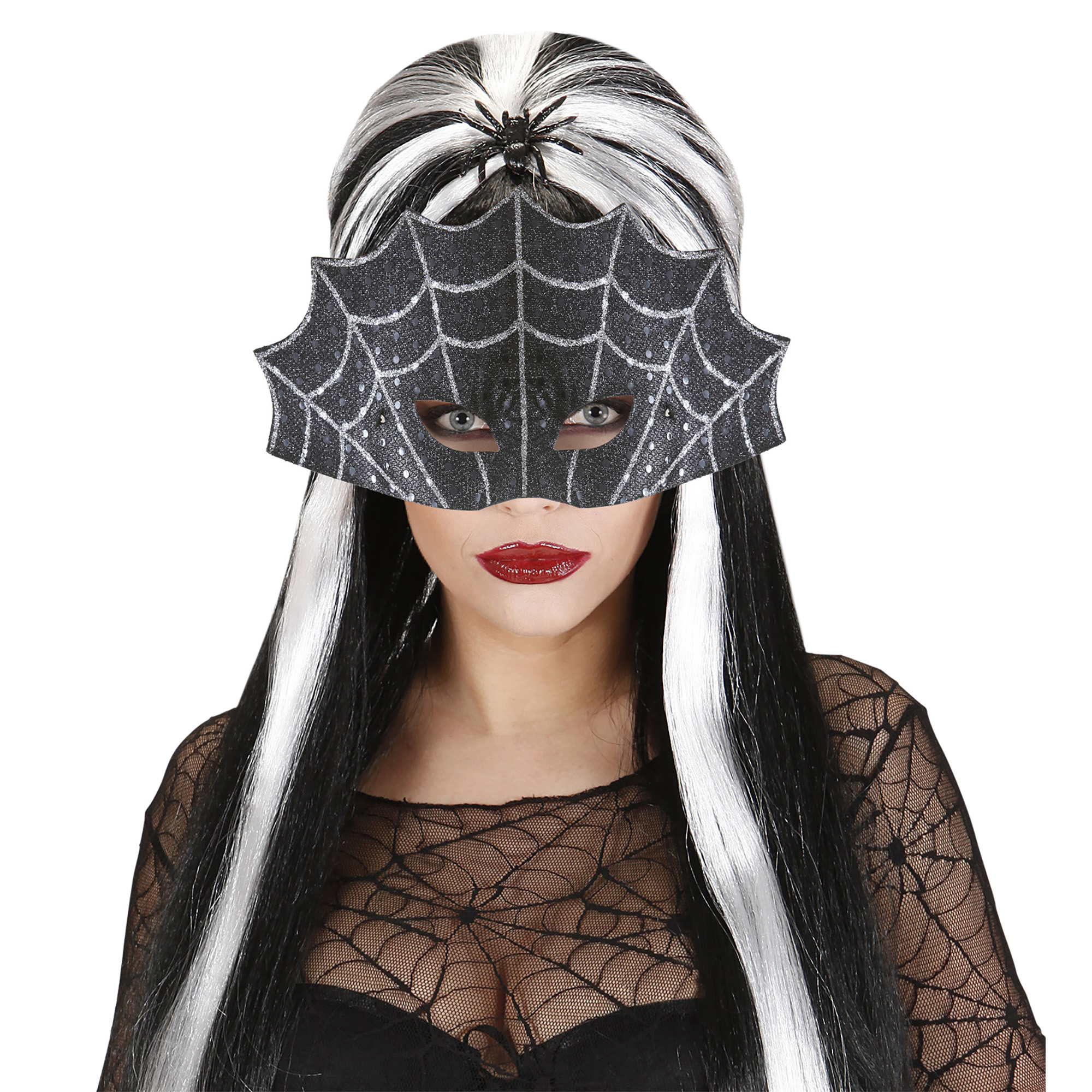 Accessoires voor Halloween spinnenweb oogmasker oogmasker.