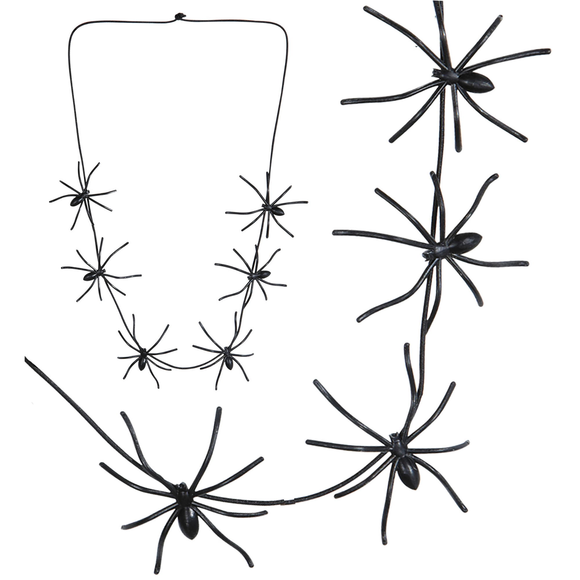 Accessoires voor Halloween spinnen ketting 60cm