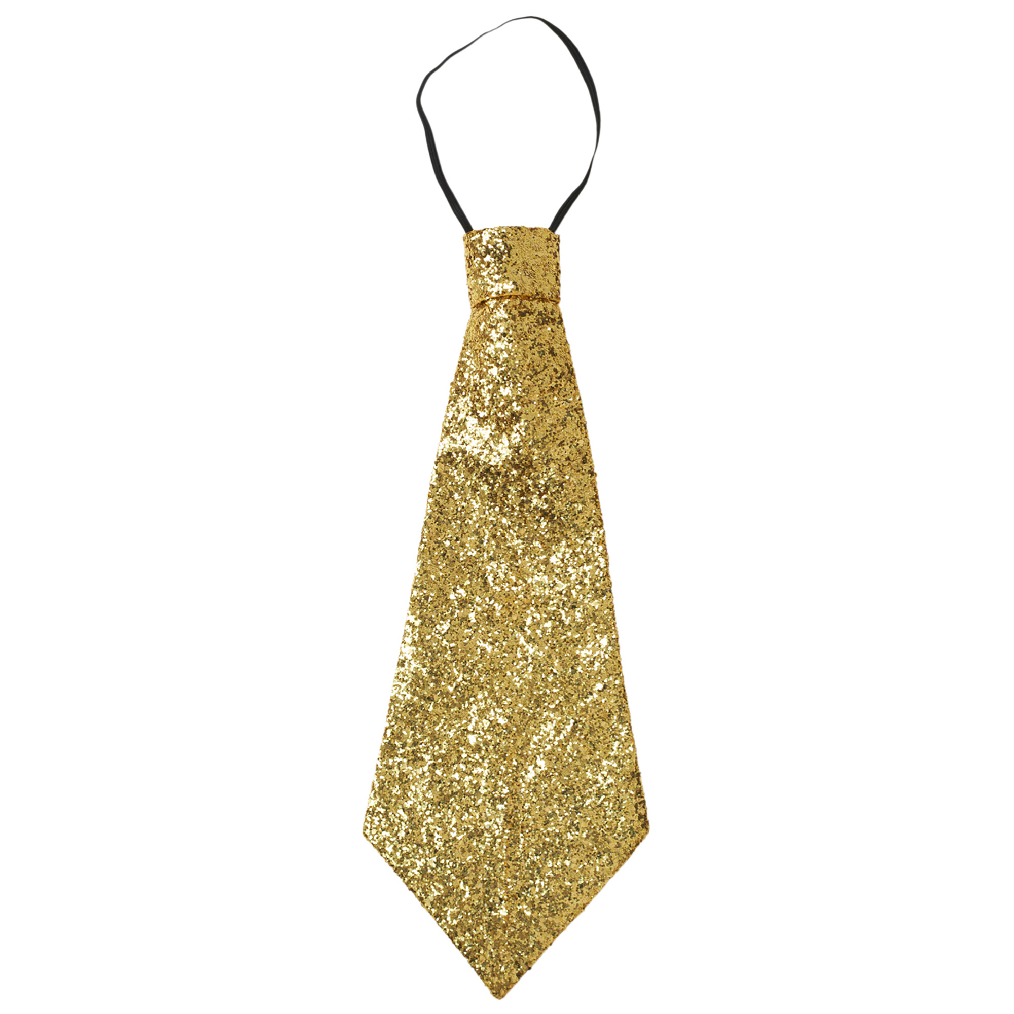 WIDMANN - Goudkleurige glitter stropdas voor volwassenen