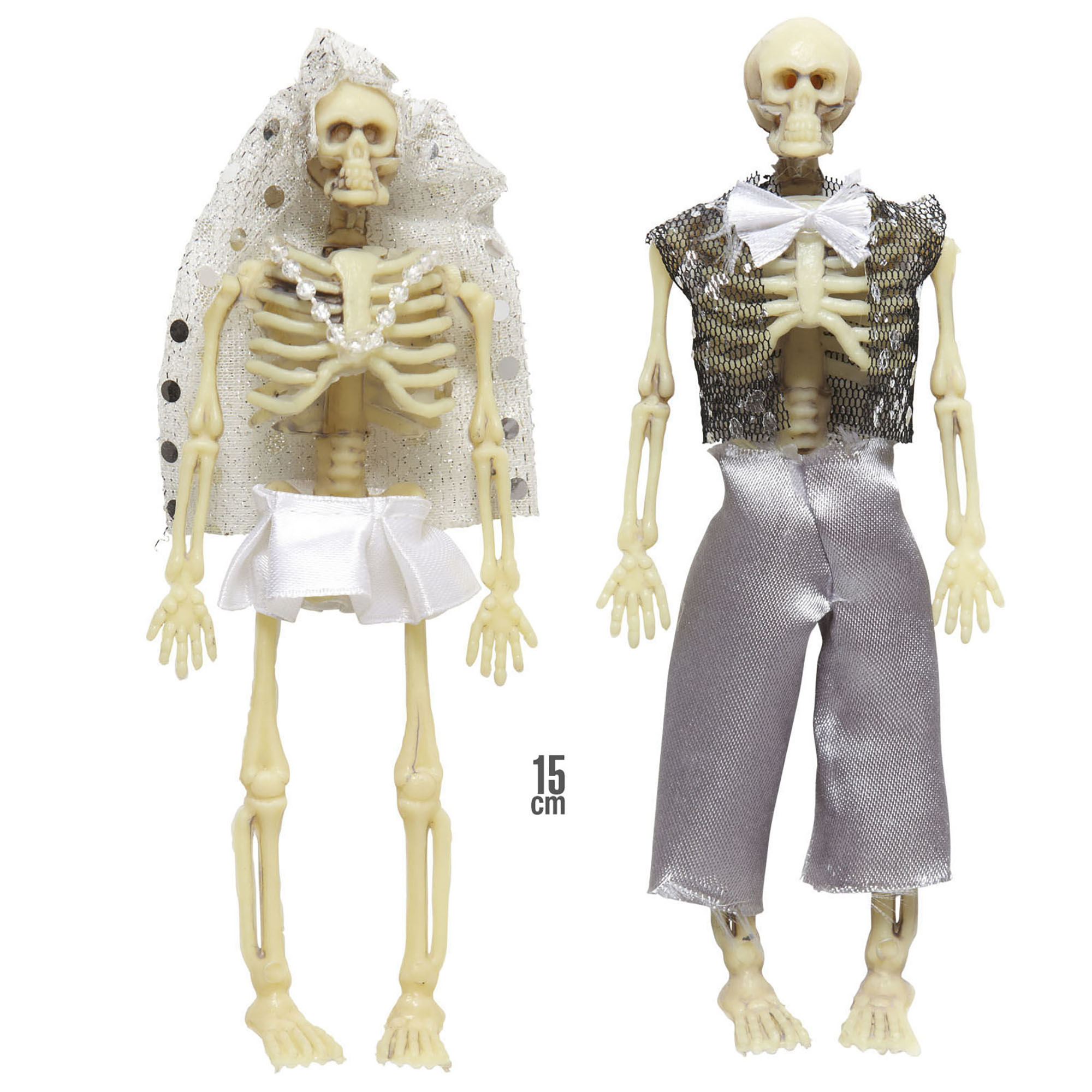 Skeletten bruidspaar voor Halloween