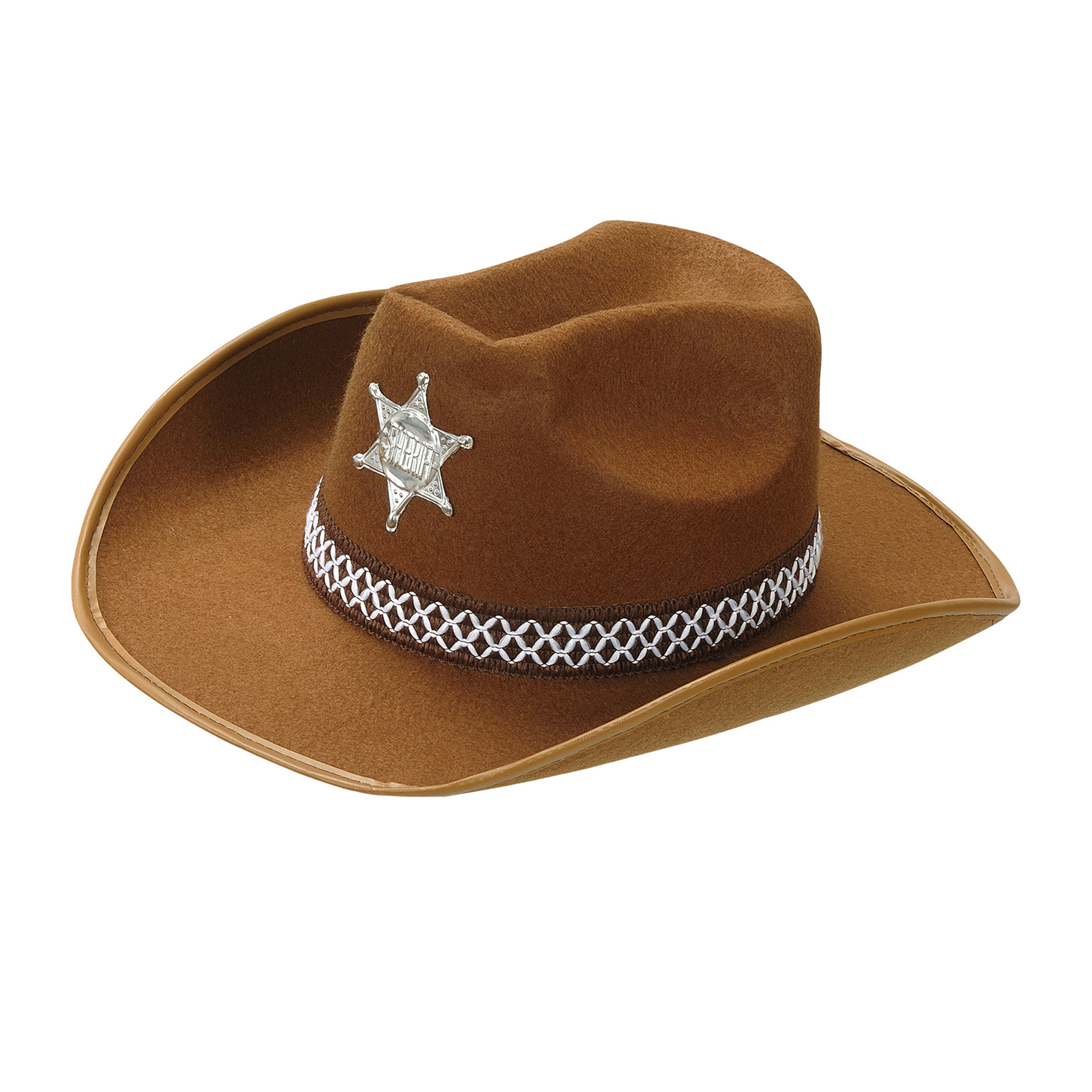 Widmann - Sheriff Kostuum - Hoed Sheriff Kind, Bruin - bruin - Carnavalskleding - Verkleedkleding