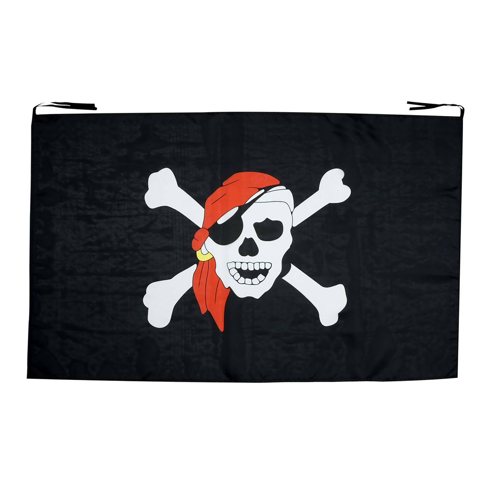 Piratenvlaggen met doodskop en rode kopdoek