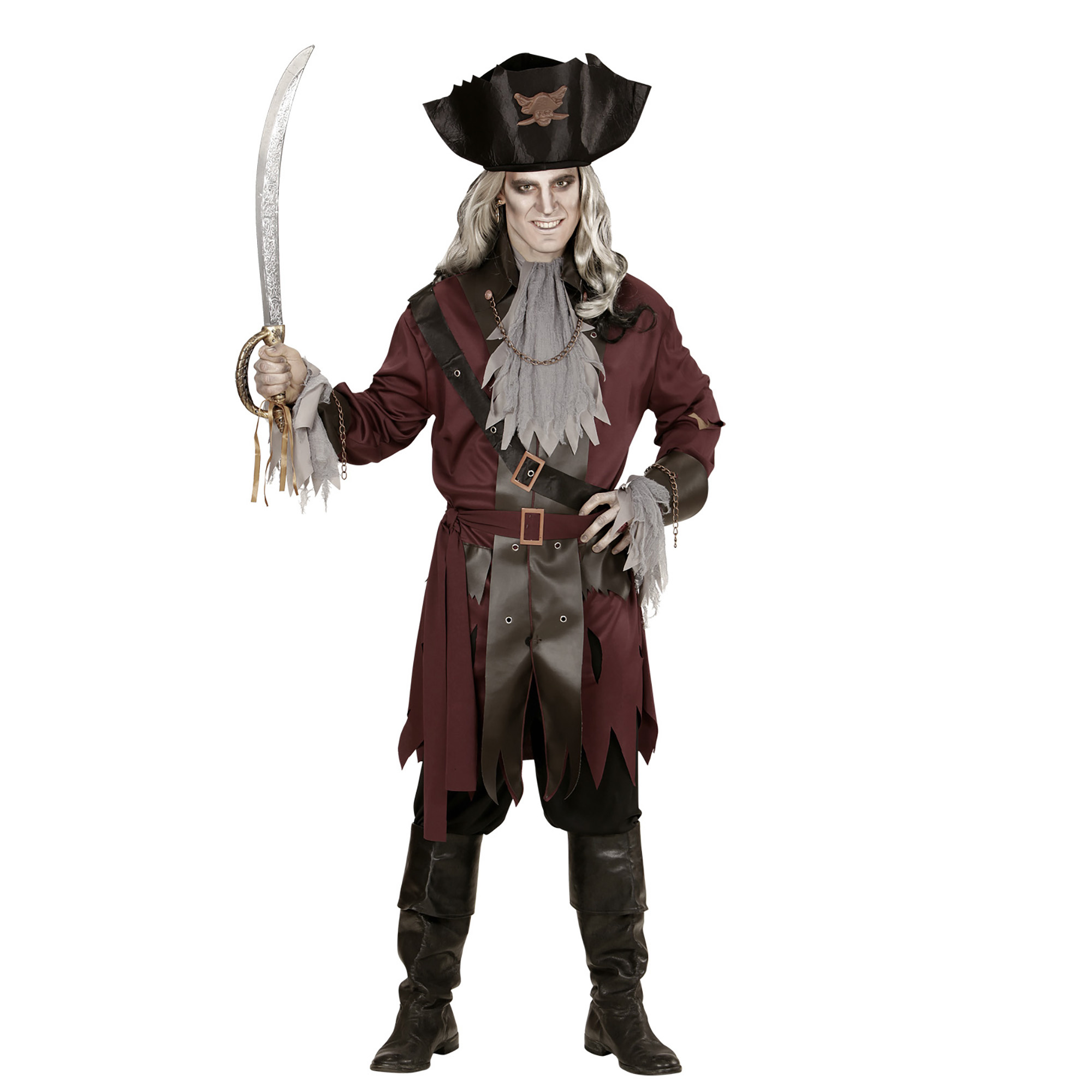 Zombie Piraten kapitein Spook kostuum voor carnaval