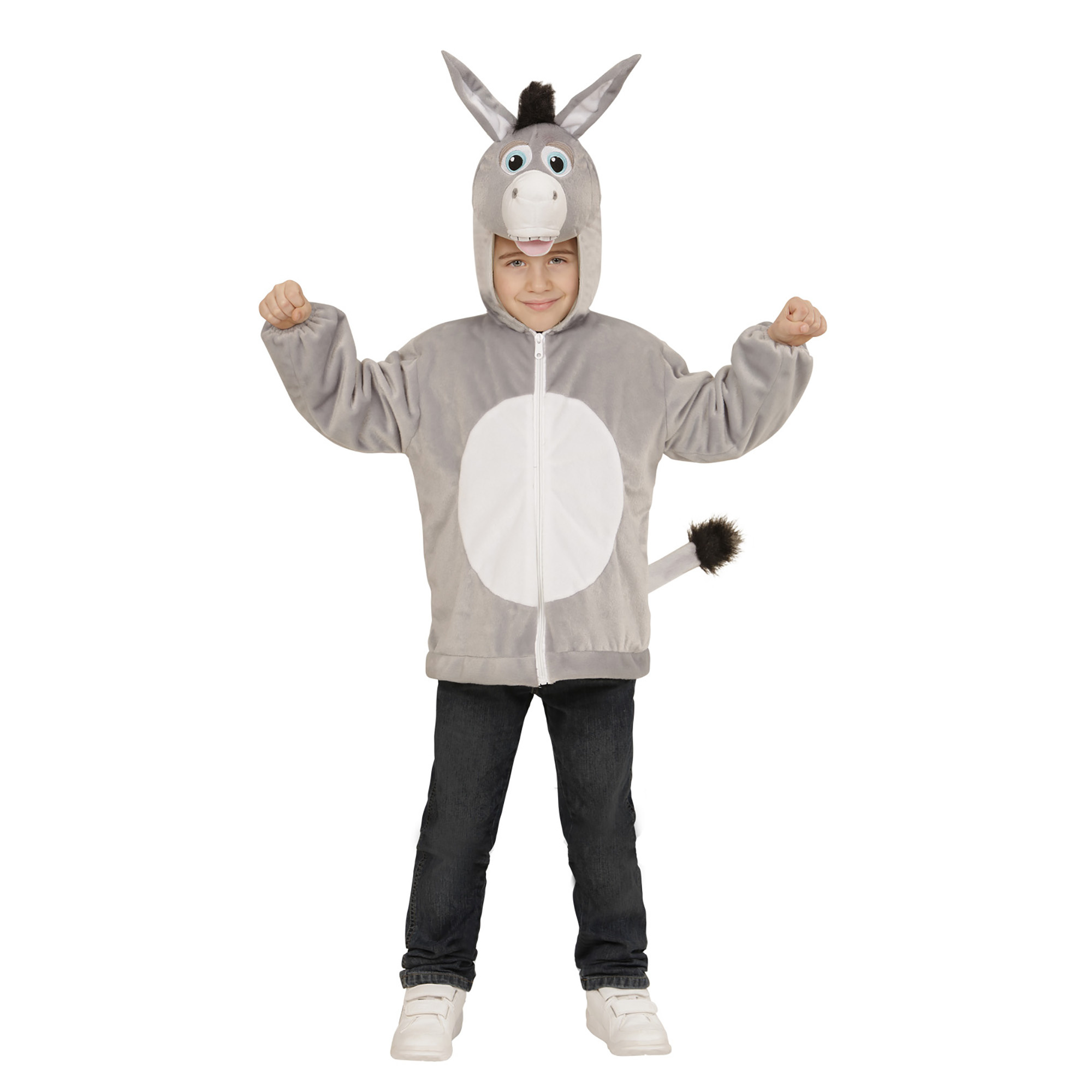 Vest met capuchon ezel voor kinderen - Verkleedkleding - 86/92