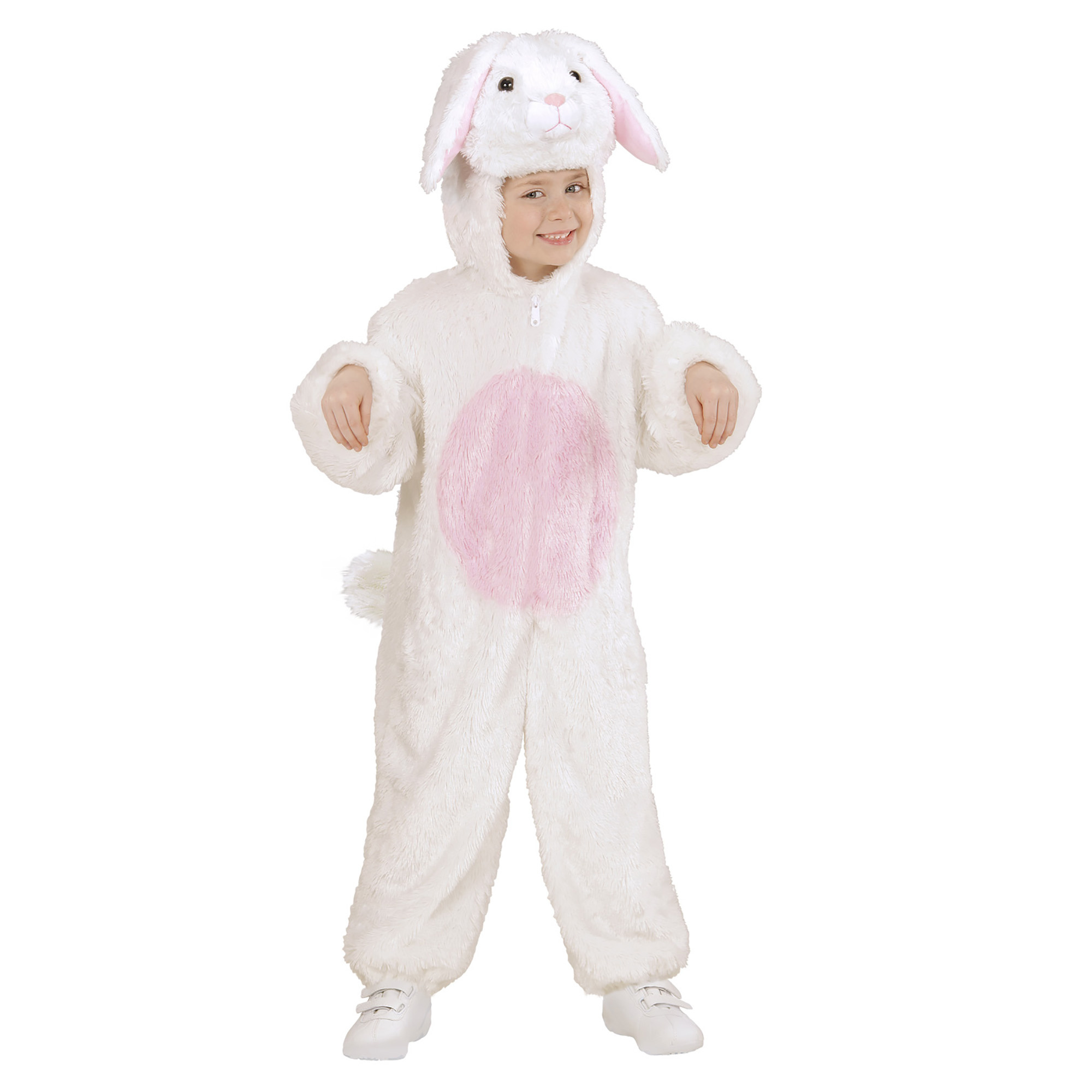 "Wit met roze konijnenkostuum voor kinderen - Kinderkostuums - 92"