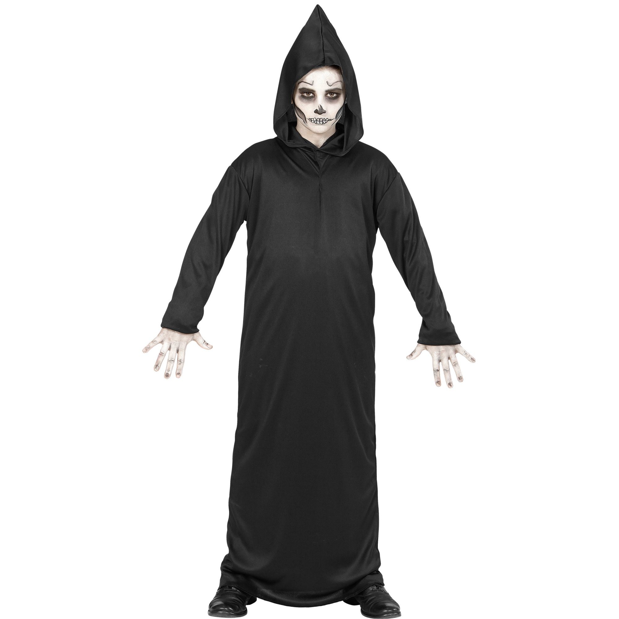 WIDMANN - Zwart reaper skelet outfit voor kinderen - 140 (8-10 jaar)