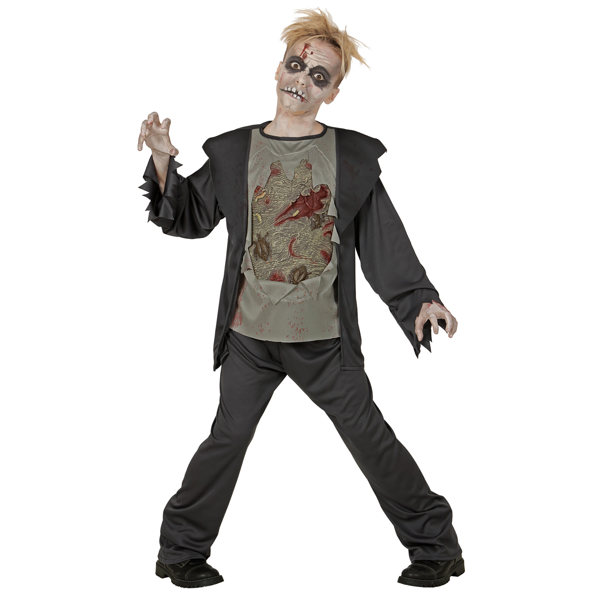 Algemeen binnenplaats werper Griezelig zombie kostuum voor Halloween - e-Carnavalskleding