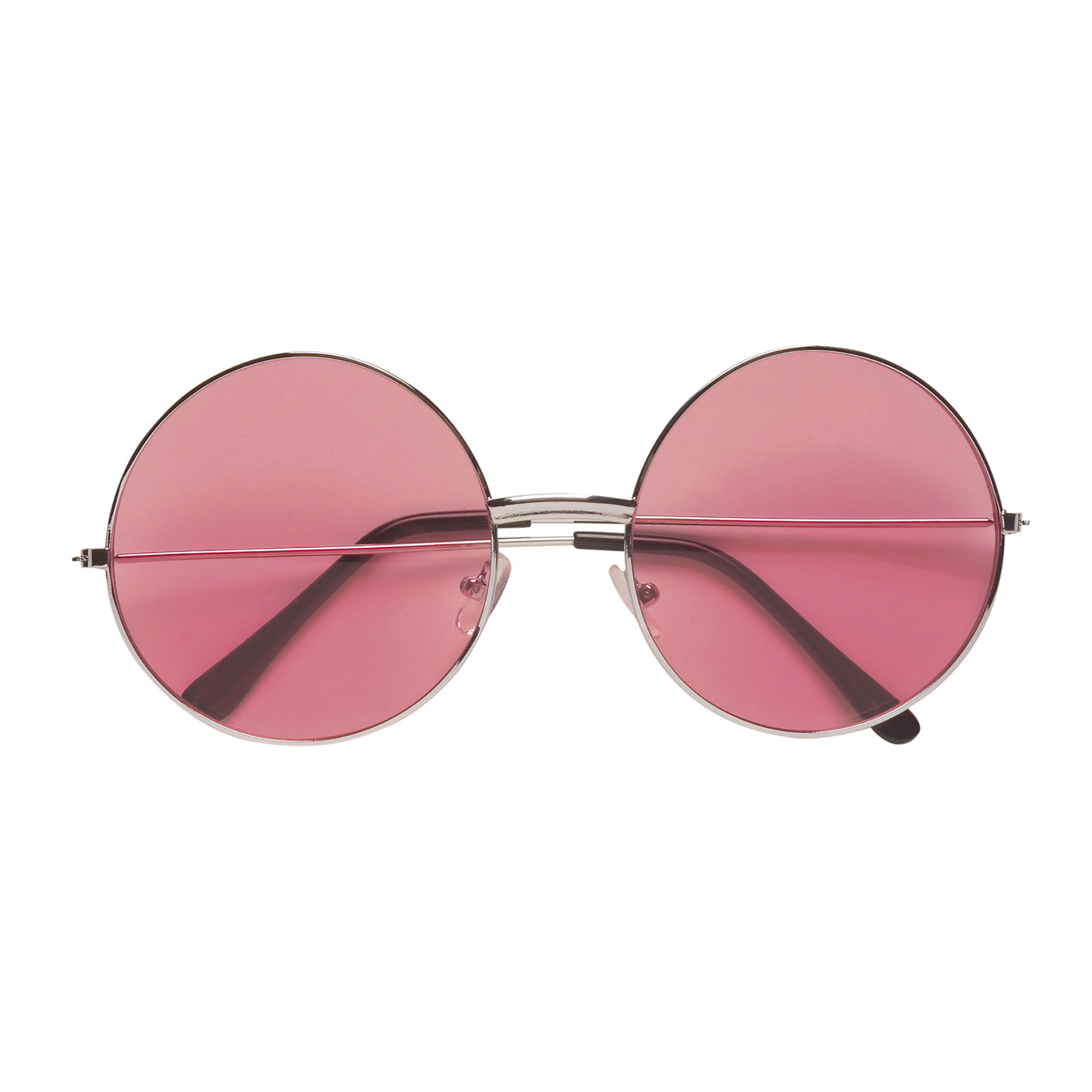 bijwoord Electrificeren bescherming Mooie Hippie bril met roze ronde glazen - e-Carnavalskleding