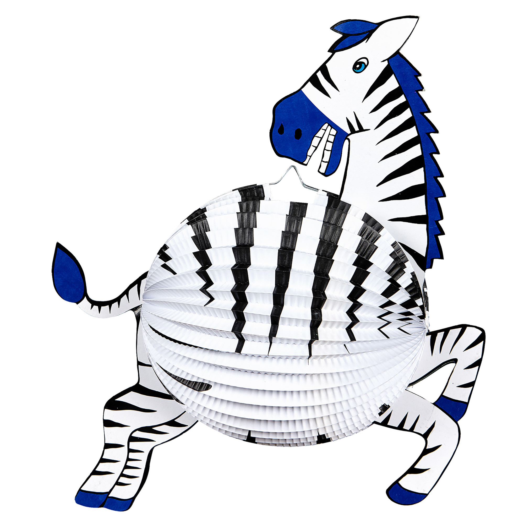Zebra lampion decoratie van papier