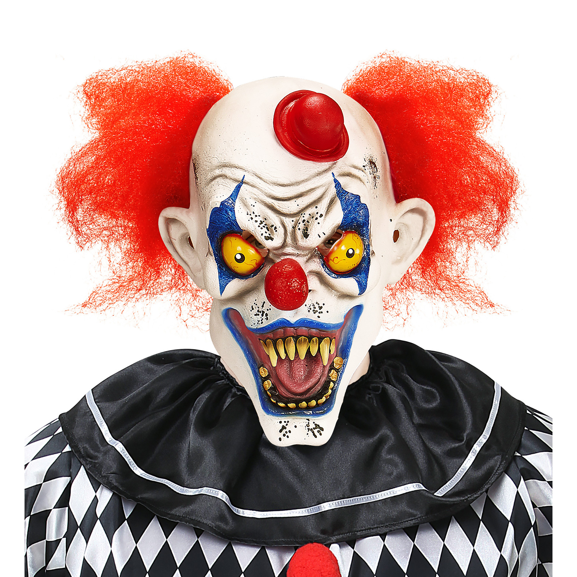 Vakantie Draak Onvervangbaar Masker killer clown met rode haren - e-Carnavalskleding